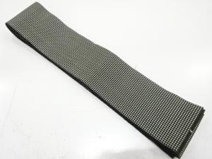 小格子模様織り出し　男物角帯